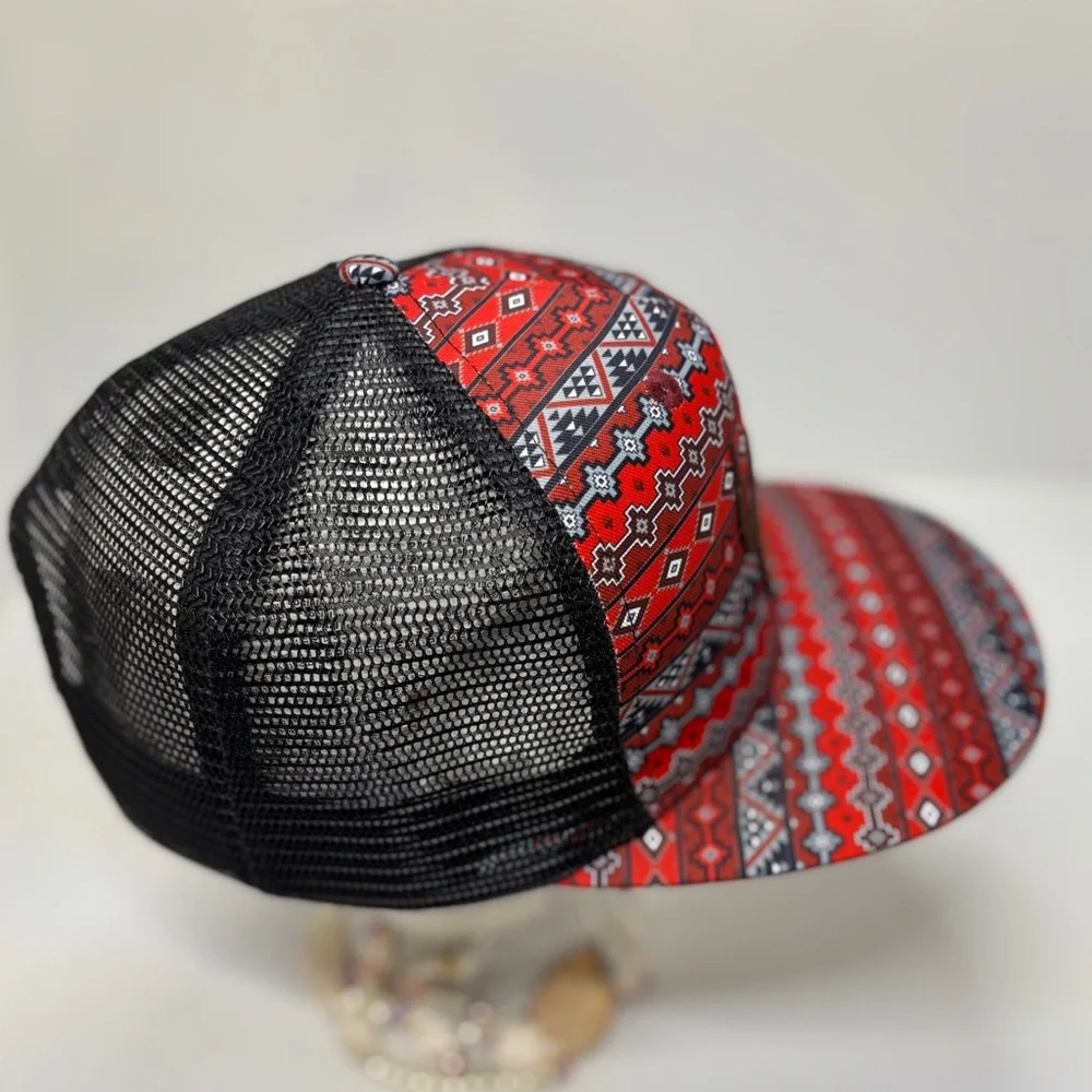 Southwestern Cactus | Aztec Pattern Snapback | Western Festival Cap | Like New - Picture 5 of 9